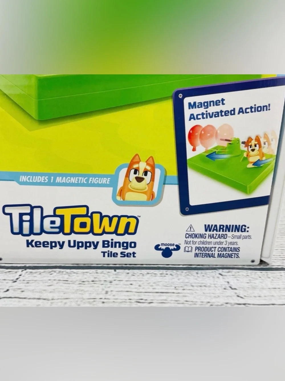 Tile Town Bluey Keepy Uppy Magnetic Tiles Construction Building Set Bingo Figure